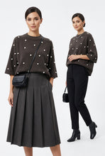 Load image into Gallery viewer, Black Short Sleeve Soft Jumper
