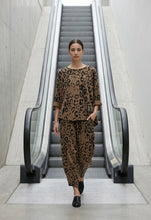 Load image into Gallery viewer, Leopard Print Barrel Leg  Mocha  Two Piece Set
