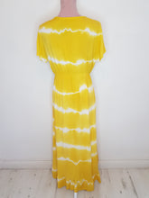 Load image into Gallery viewer, Italian Yellow And White Tie Dye Dress
