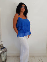 Load image into Gallery viewer, Royal Blue Silk Layered Cami Top
