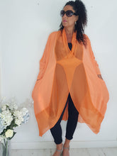 Load image into Gallery viewer, Beautiful Italian Orange Part Silk And Viscose Top
