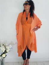 Load image into Gallery viewer, Beautiful Italian Orange Part Silk And Viscose Top
