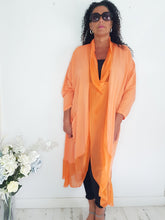 Load image into Gallery viewer, Beautiful Italian Orange Part Silk And Viscose Top
