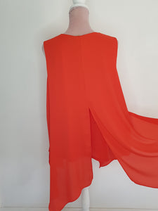 Orange frill Top