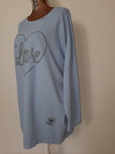 Load image into Gallery viewer, Italian Denim Blue Long Love Top
