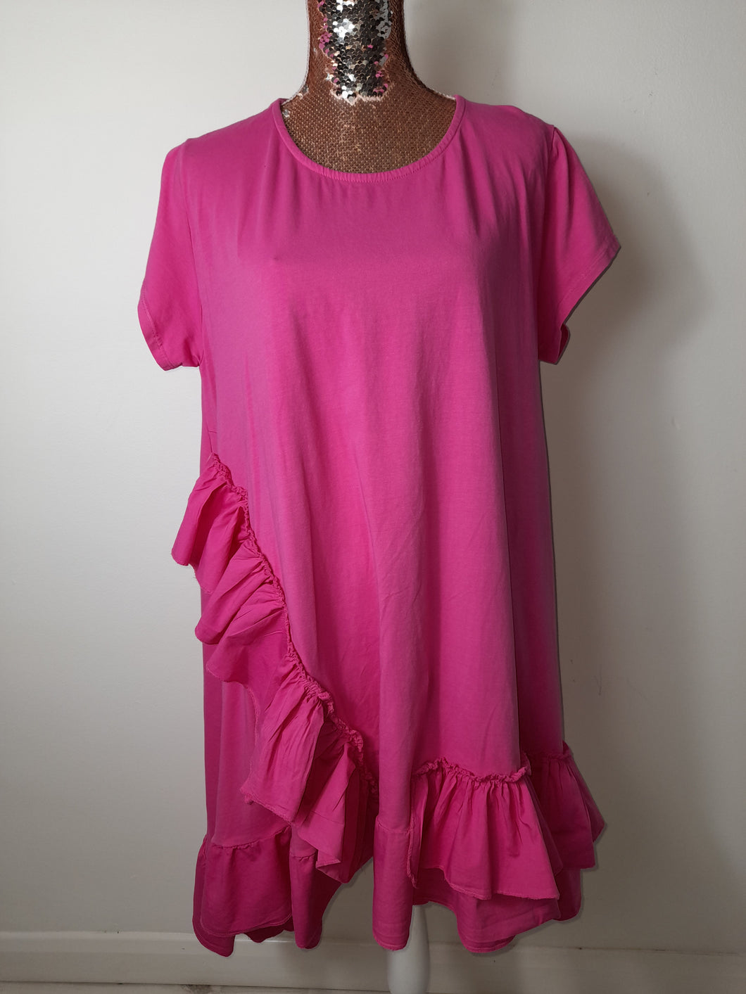 Cerise  Frill Dress/Top