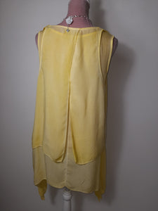 Italian Lemon Double Layer Sleeveless top