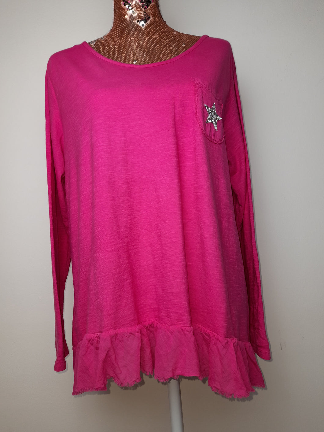 Cerise Star frill Top