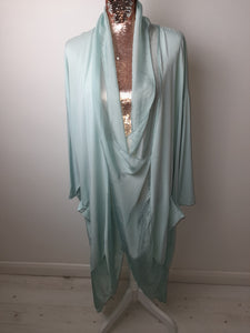 Italian Mint Green Part Silk And Viscose Top