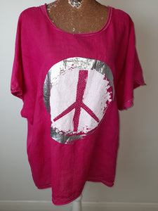 Italian Fuchsia Sparkle Top