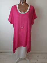 Load image into Gallery viewer, Fuchsia Layered Cotton Dress
