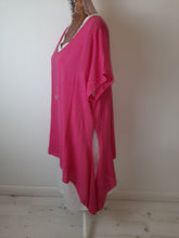 Load image into Gallery viewer, Fuchsia Layered Cotton Dress
