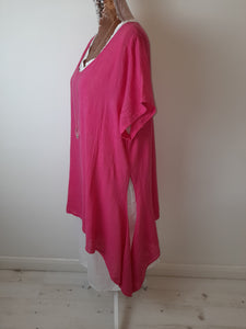 Fuchsia Layered Cotton Dress