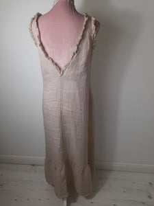 Beautiful Beige Italian Linen Dress