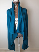 Load image into Gallery viewer, Italian Teal Wrap Around Cowl Neck
