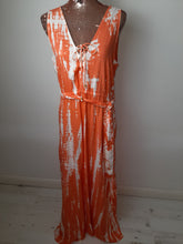 Load image into Gallery viewer, Orange And White Tie Dye Dress
