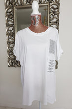 Load image into Gallery viewer, White Sequin Short Sleeve T/Shirt
