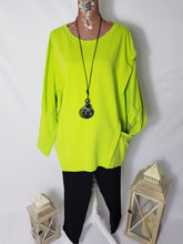 Load image into Gallery viewer, Lime Green Sweat Top
