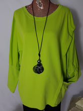 Load image into Gallery viewer, Lime Green Sweat Top
