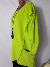 Load image into Gallery viewer, Lime Green Sweat Top
