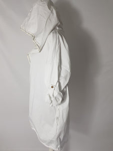 Italian White Sequin XO Hooded Jacket