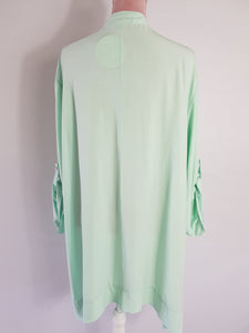 Mint Green And Silver Logo Shirt