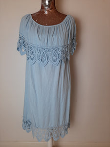 Baby Blue Bardot Dress