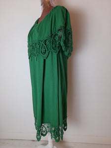 Emerald Green Bardot Dress