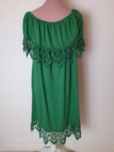 Load image into Gallery viewer, Emerald Green Bardot Dress
