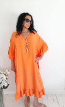 Load image into Gallery viewer, Orange Frill Dress
