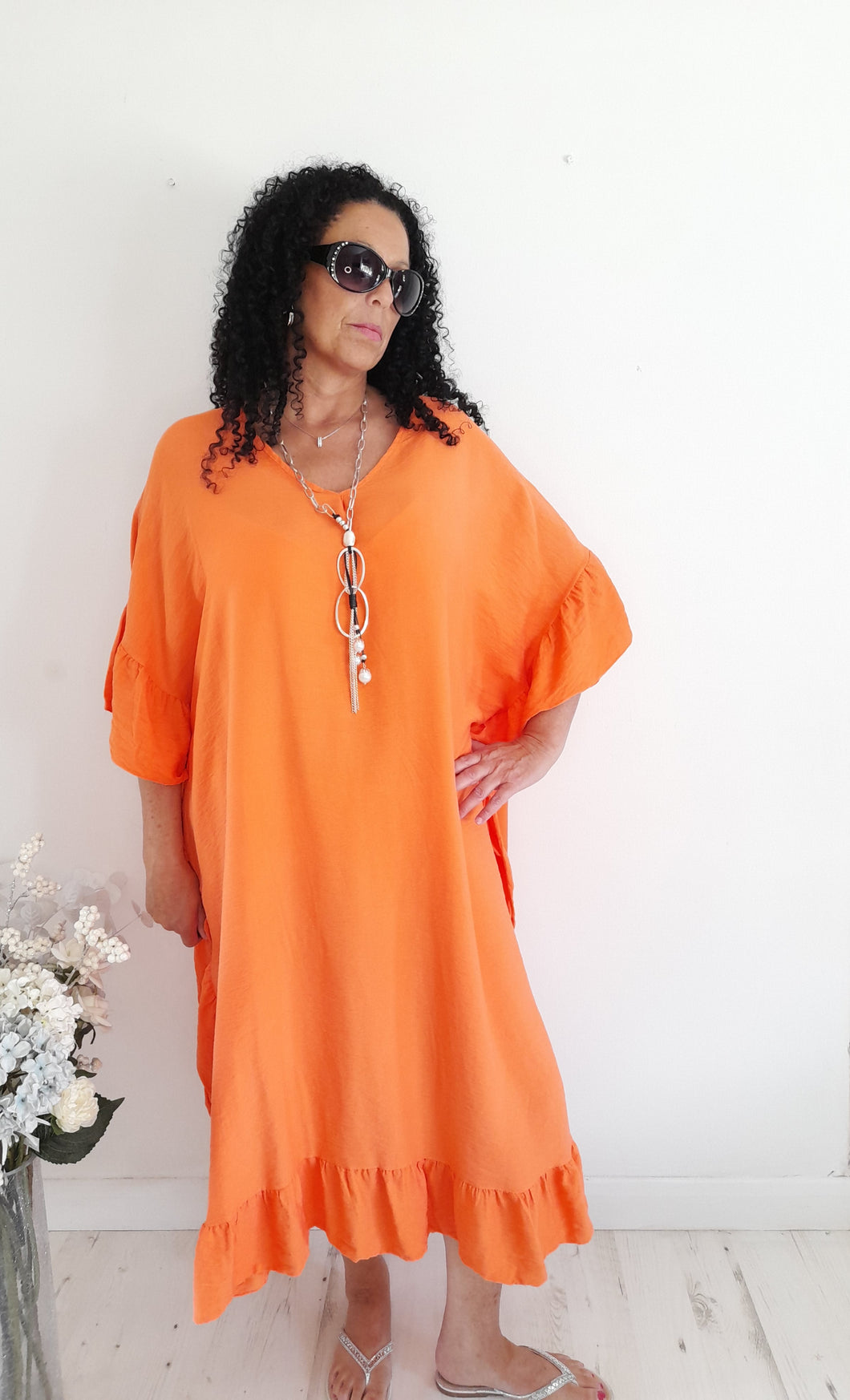 Orange Frill Dress