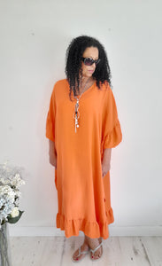 Orange Frill Dress