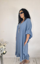 Load image into Gallery viewer, Denim Blue Frill Dress
