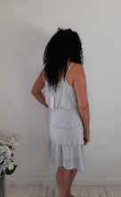 Load image into Gallery viewer, Silver Grey Layered Silk Dress

