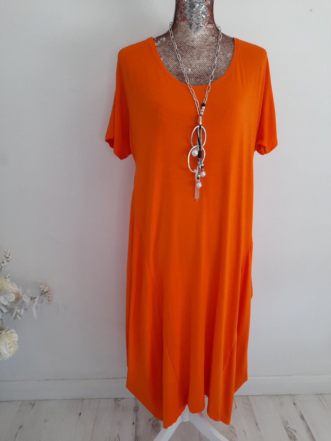 Orange Free Fall Dress