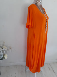 Orange Free Fall Dress