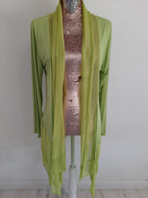 Load image into Gallery viewer, Italian Open Front Silk Mix Lime Green CardI
