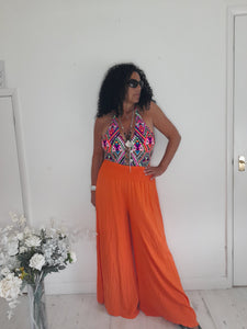 Orange Palazzo Trousers