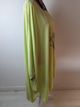 Load image into Gallery viewer, Lime Green Batwing Studded Star Top/ Cover up
