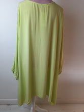 Load image into Gallery viewer, Lime Green Batwing Studded Star Top/ Cover up
