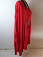 Load image into Gallery viewer, Burnt Orange Sudded Star Top/Coverup
