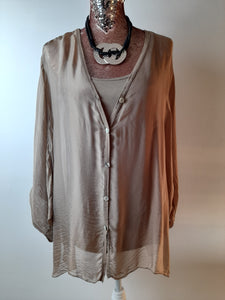 Bronze Silk Shirt