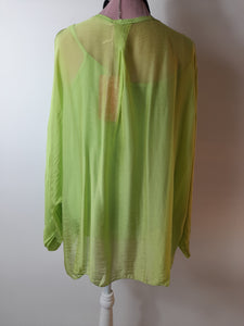 Lime Green Silk Shirt