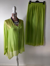 Load image into Gallery viewer, Lime Green Silk Shirt
