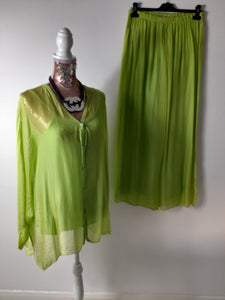 Lime Green Silk Shirt