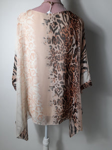 Animal Print Batwing Top