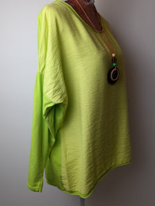 Lime Green Long Sleeve Top